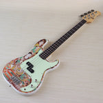 5 String Active Electric Bass Guitar 43inch Okoume Wood Body Bass Guitar with Flaw