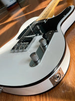 White Electric Guitar With Maple Neck Chrome finish Ash wood body of sturdy quality Free shipping.