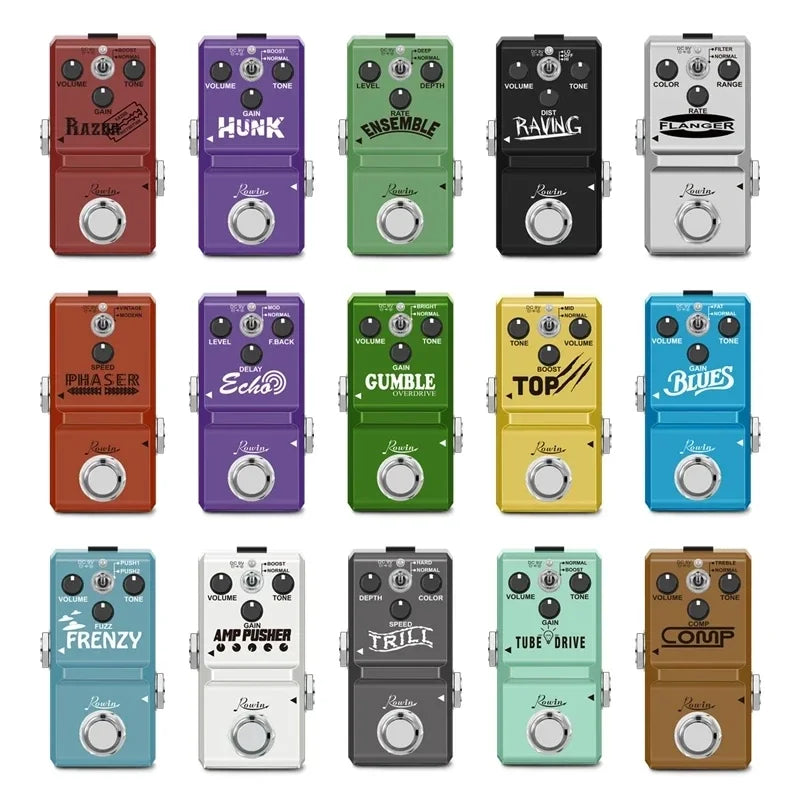 Rowin Pedal Para Guitarra Super Tiny Effects NANO Looper Flanger Booster Frenzy Compressor Tremolo Tube Drive Overdrive Bass