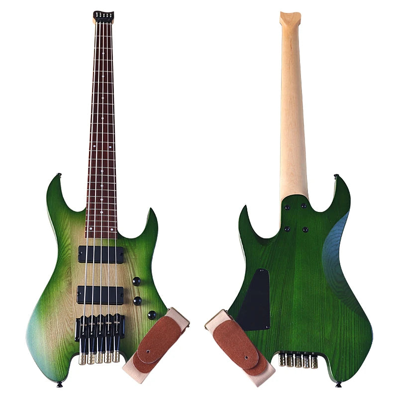 New Headless Electric Bass Guitar 4 Strings 5 Strings Headless Guitarra Solid Ashwood Body  41 Inch Bass Guitar High Grade