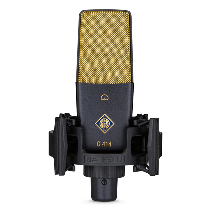 BAIFEILI C414 Cardioid Professional Condenser Microphone XLR With Large Diaphragm For Streaming, Recording, Vocal Voice, Drum