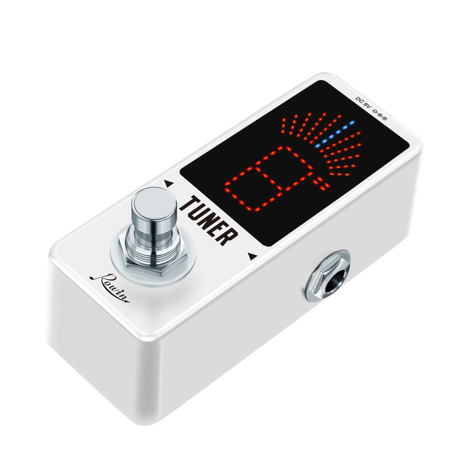 Rowin LT-910 Guitar Tuner Mini Chromatic Tuner Pedal Effect LED Display True Bypass Guitar Accessories for Electric Guitar Bass