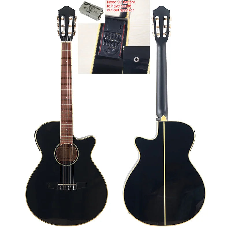 40 Inch Electric Classical Guitar 6 String Full Basswood