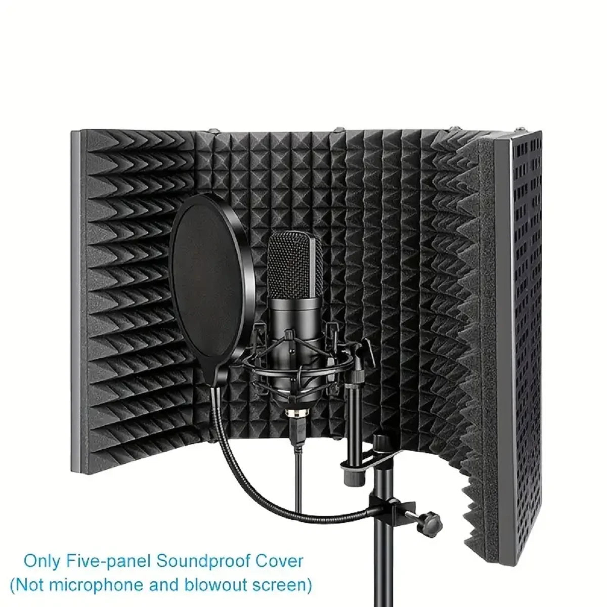 3 / 5 Panel Reflection Filters Professional Studio Recording Microphone Isolation Shield Suitable For Any Condenser Mic
